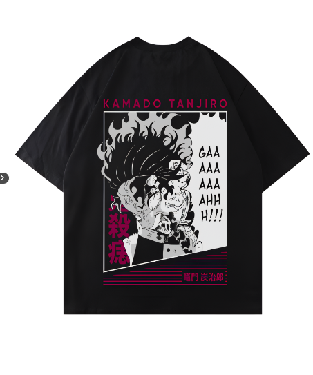 Demon Slayer Tanjiro Oversized T-Shirts My Store